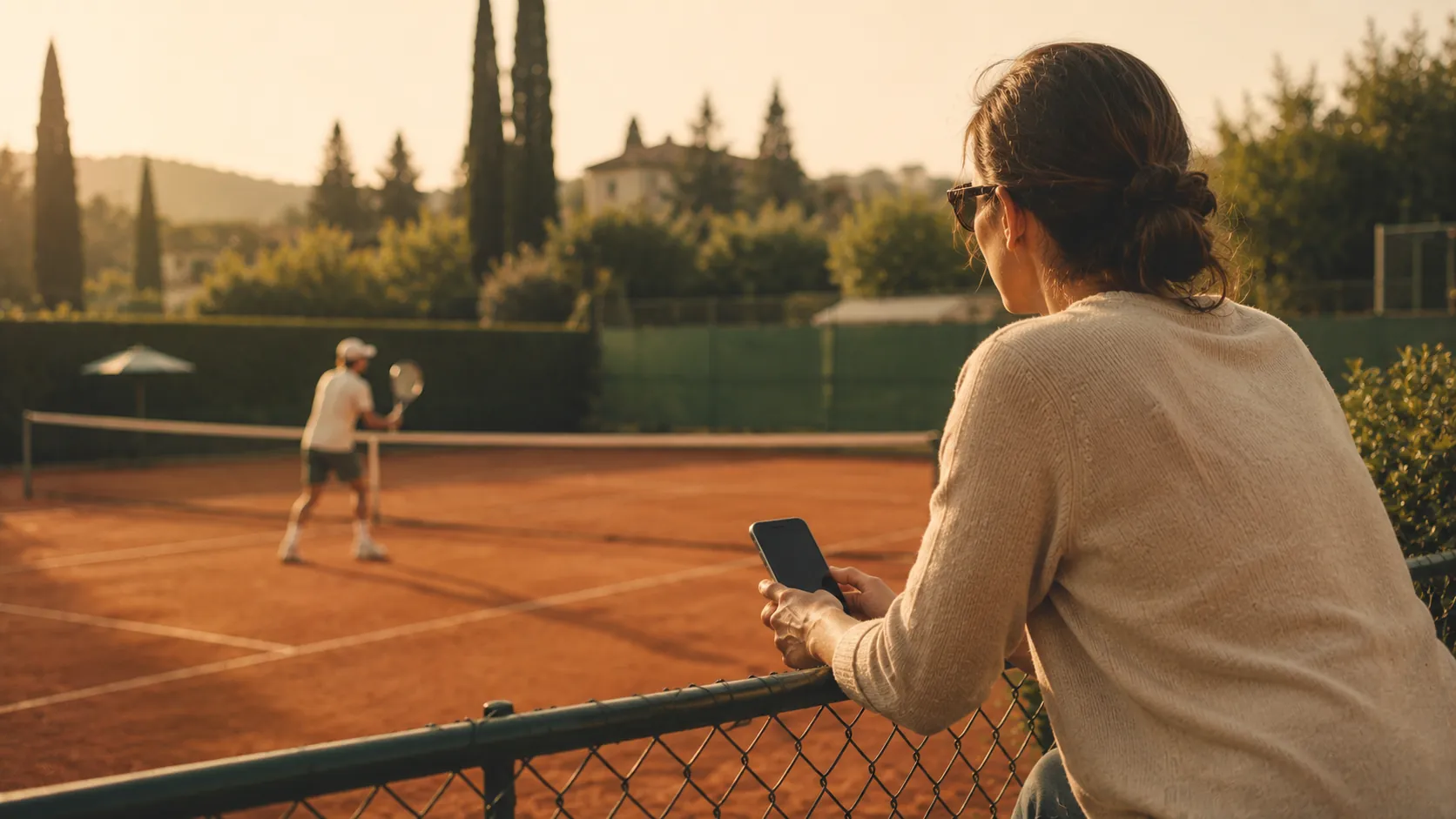 Coach reviewing match context on a tablet